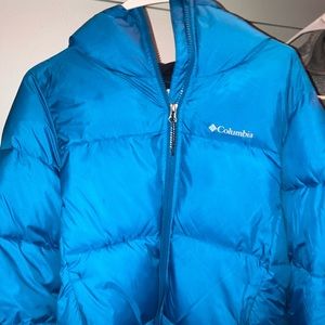 Aqua blue Columbia Puff Jacket